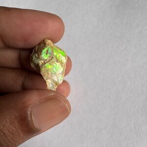 Natural Opal Gemstone with Green and Cream Hues
